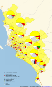 Mapa político de Lima - Prov. Por distrito